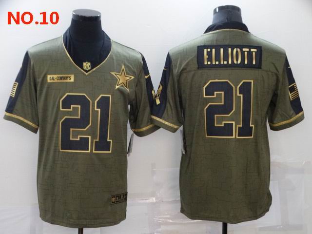 Men's Dallas Cowboys #21 Ezekiel Elliott Jerseys NO.10;